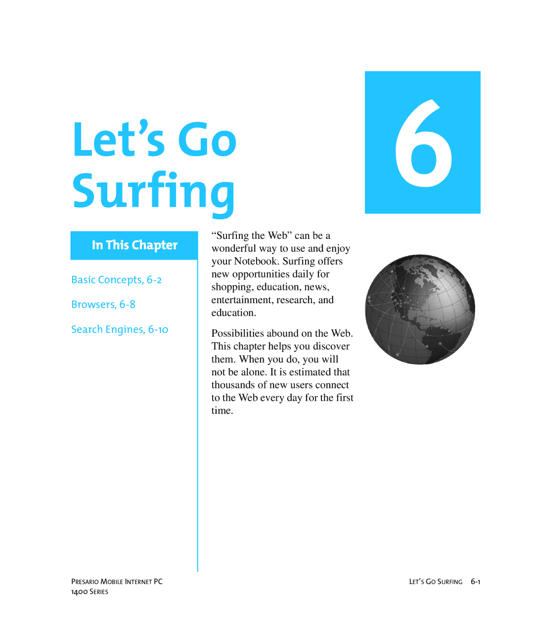 HP 14XL455 manual Let’s Go Surfing 