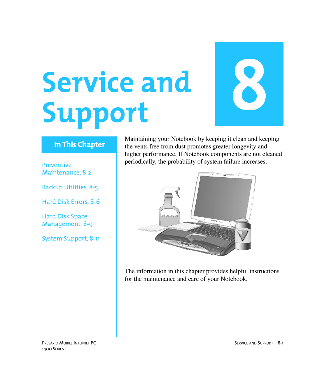 HP 14XL455 manual Service Support 