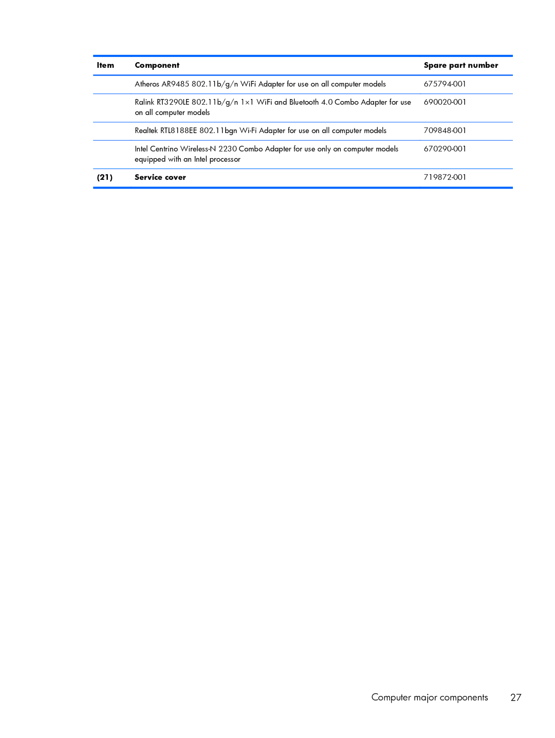 HP 15 E0L75UAABA, 15 E0M61UAABA, 15 E0L73UAABA manual Service cover 