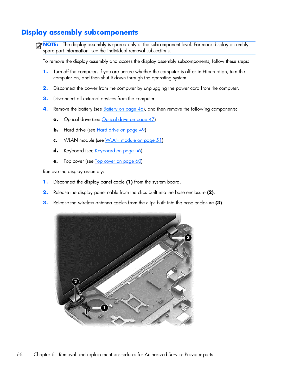 HP 15 E0L75UAABA, 15 E0M61UAABA, 15 E0L73UAABA manual Display assembly subcomponents 