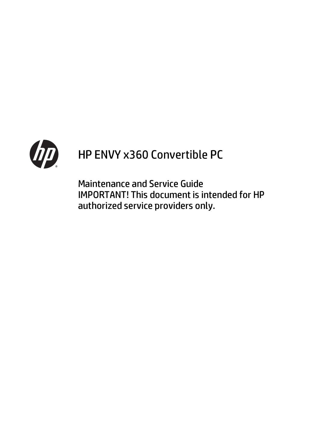 HP 15-u050ca x360, 15-u011dx x360, 15-u002xx x360, 15t-u000 x360 manual HP Envy x360 Convertible PC 