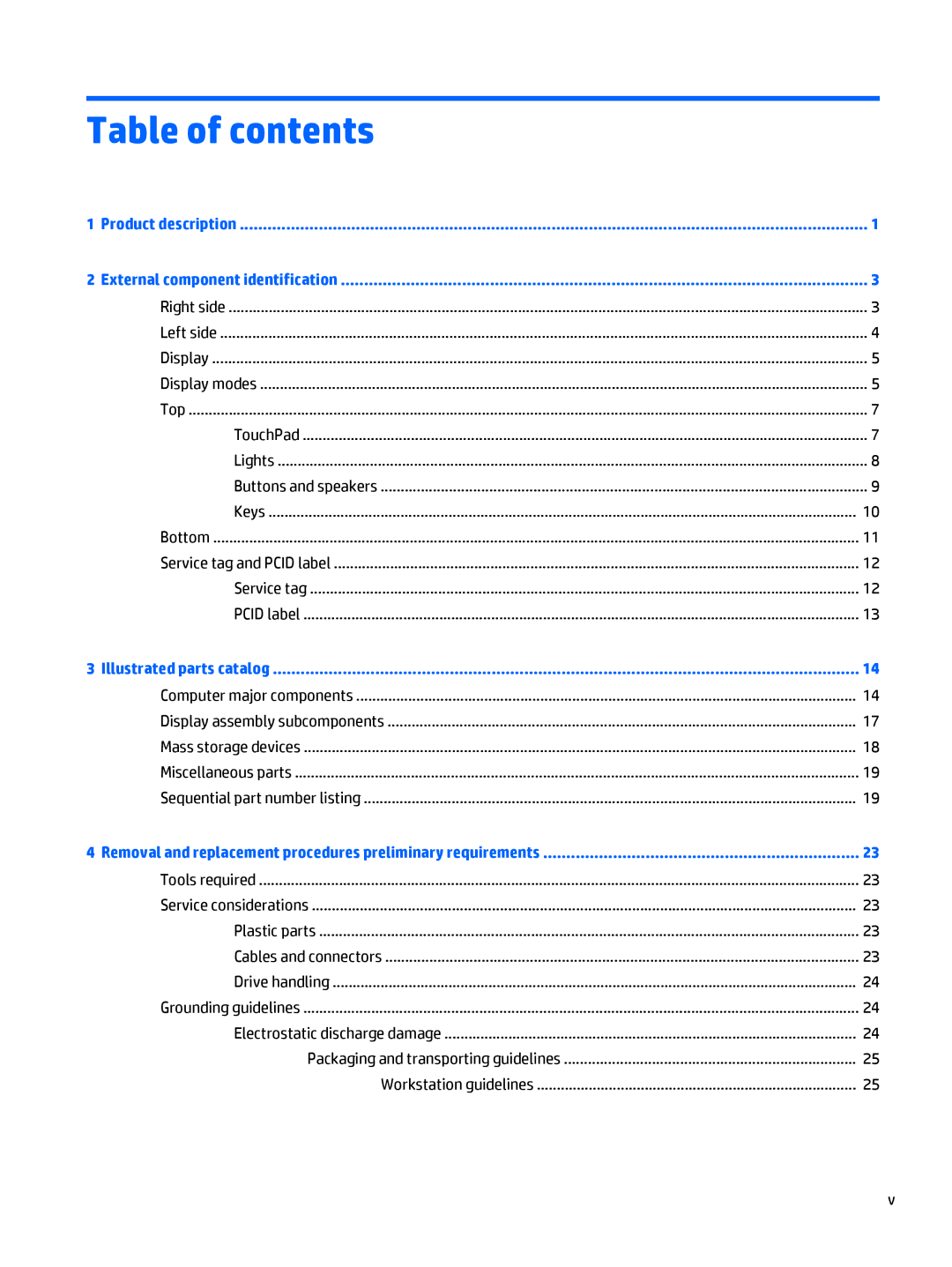 HP 15-u050ca x360, 15-u011dx x360, 15-u002xx x360, 15t-u000 x360 manual Table of contents 