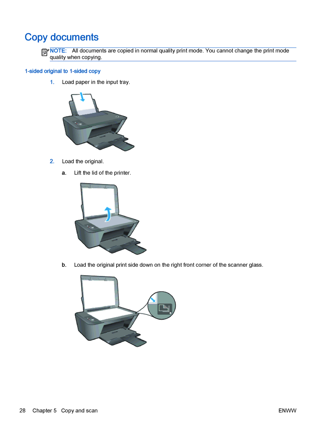 HP 1512, 1510, 1513 manual Copy documents, Sided original to 1-sided copy 