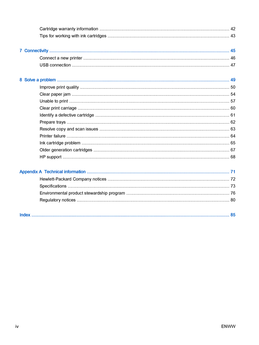 HP 1513, 1510, 1512 manual Connect a new printer USB connection 