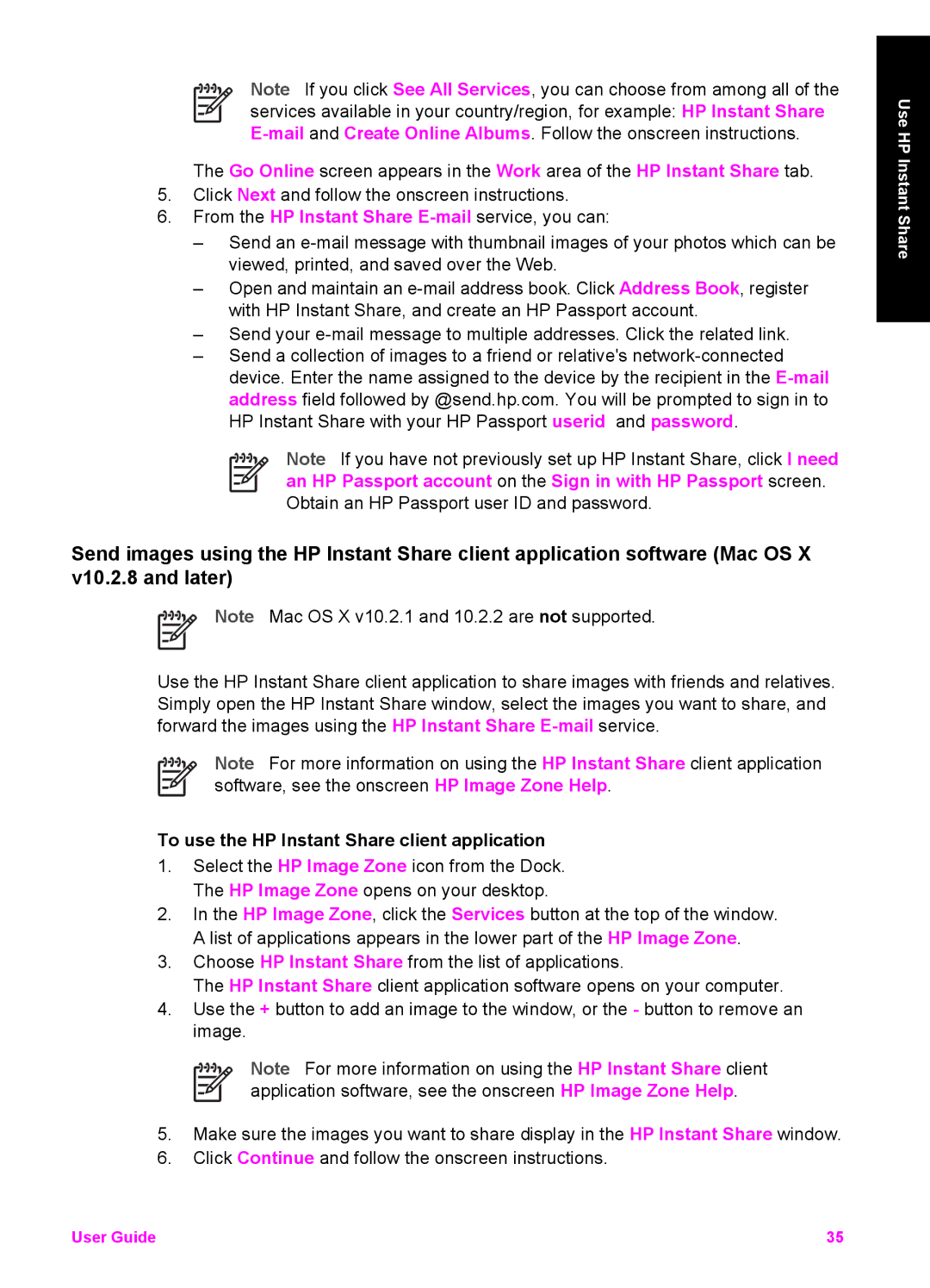 HP 1513, 1510v, 1510xi manual To use the HP Instant Share client application 