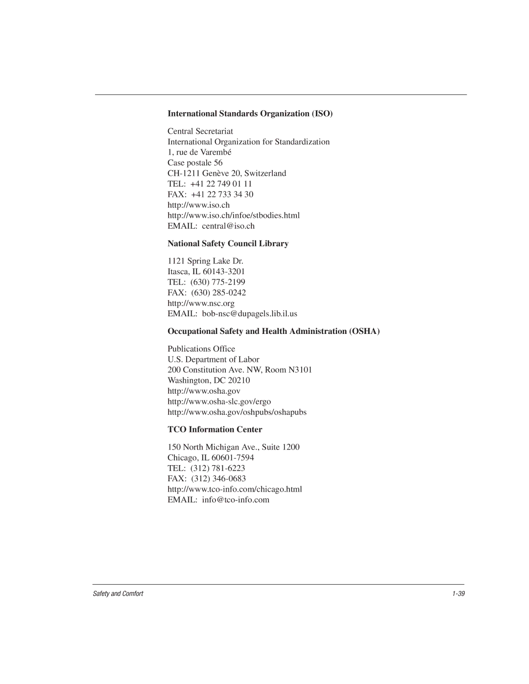 HP 1515EA manual National Safety Council Library 