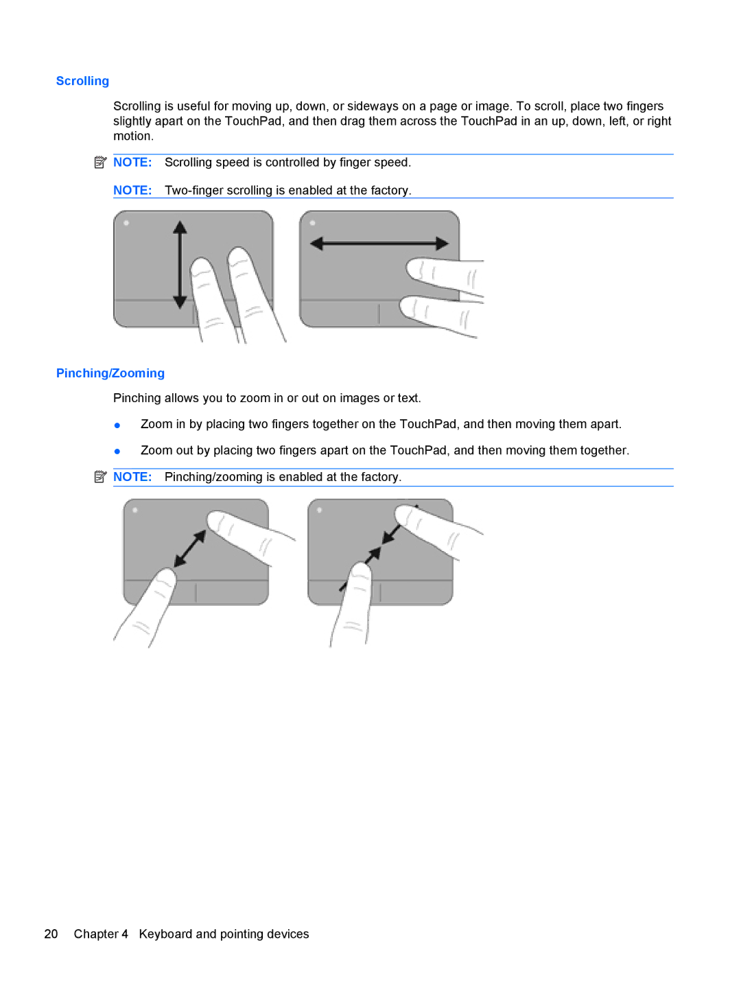 HP 15.6' A7A56UAR#ABA manual Scrolling 