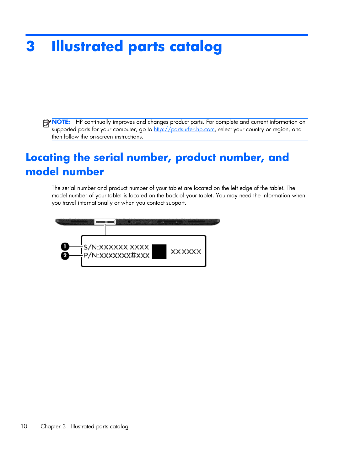 HP 10 5620, 15c Scientific, 10 5610 Illustrated parts catalog, Locating the serial number, product number, and model number 