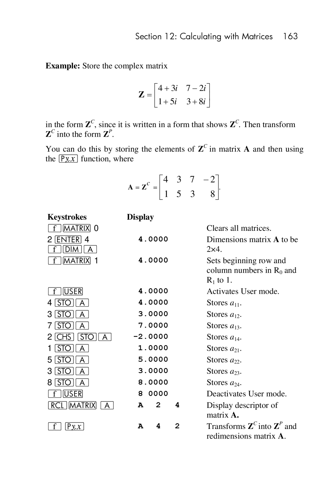 HP 15c Scientific manual = ⎢, LA a 