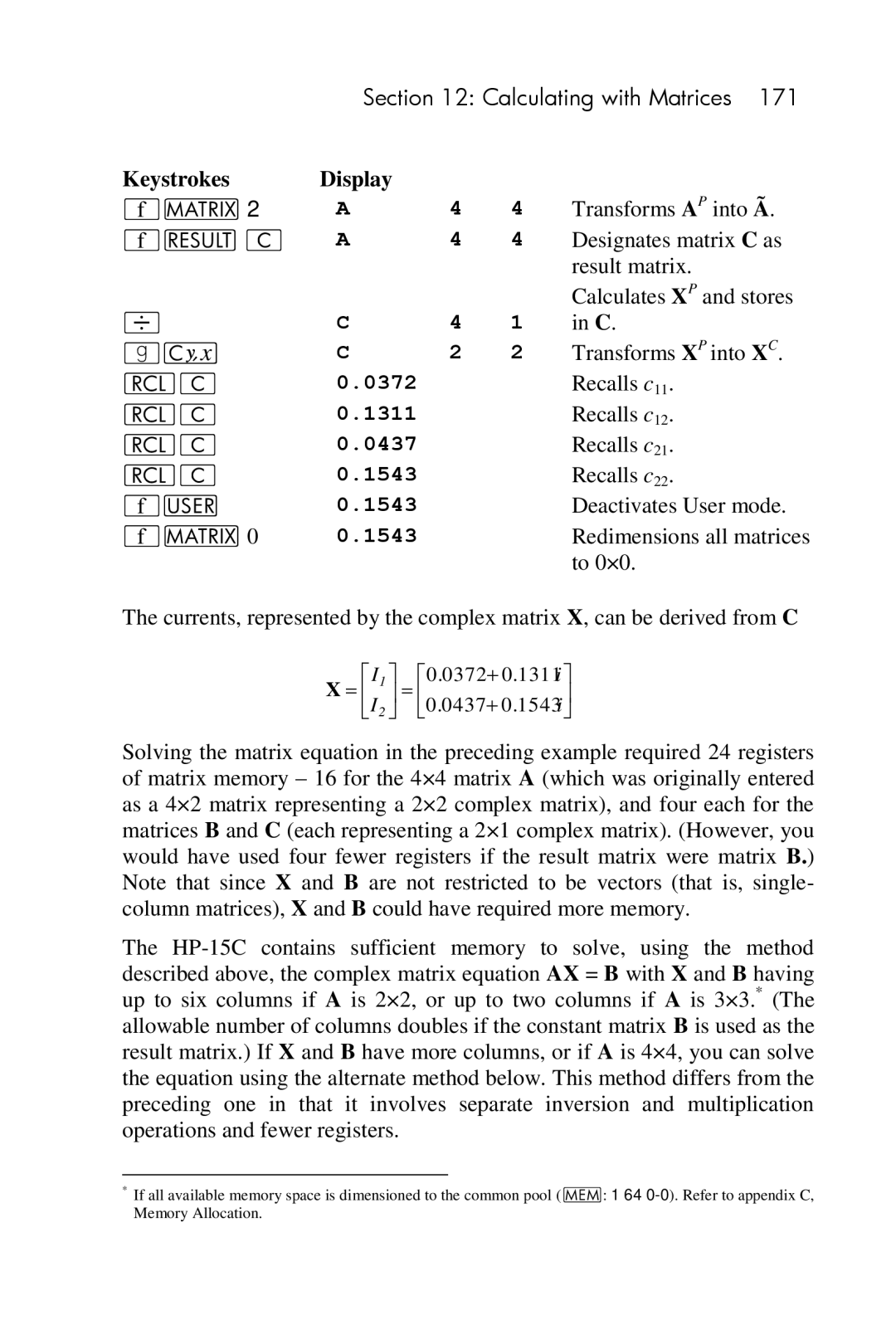 HP 15c Scientific manual 0372, 1311, 0437, 1543 