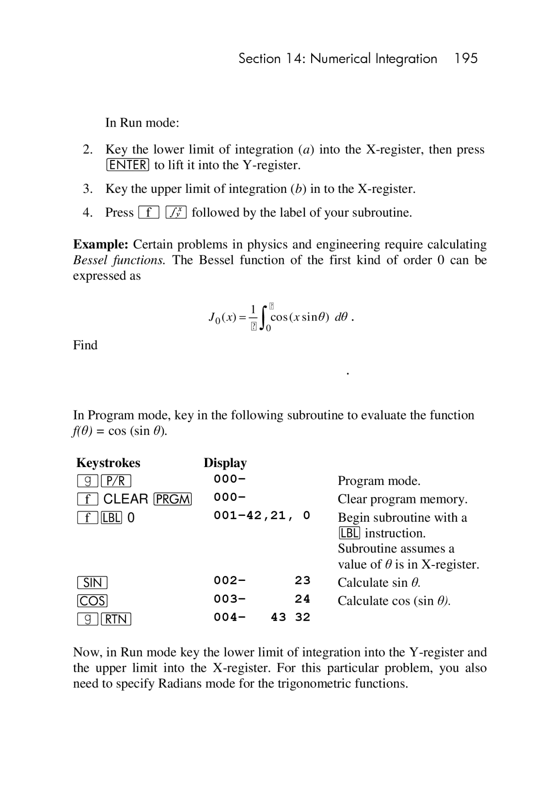 HP 15c Scientific manual Numerical Integration, 002 003 004 