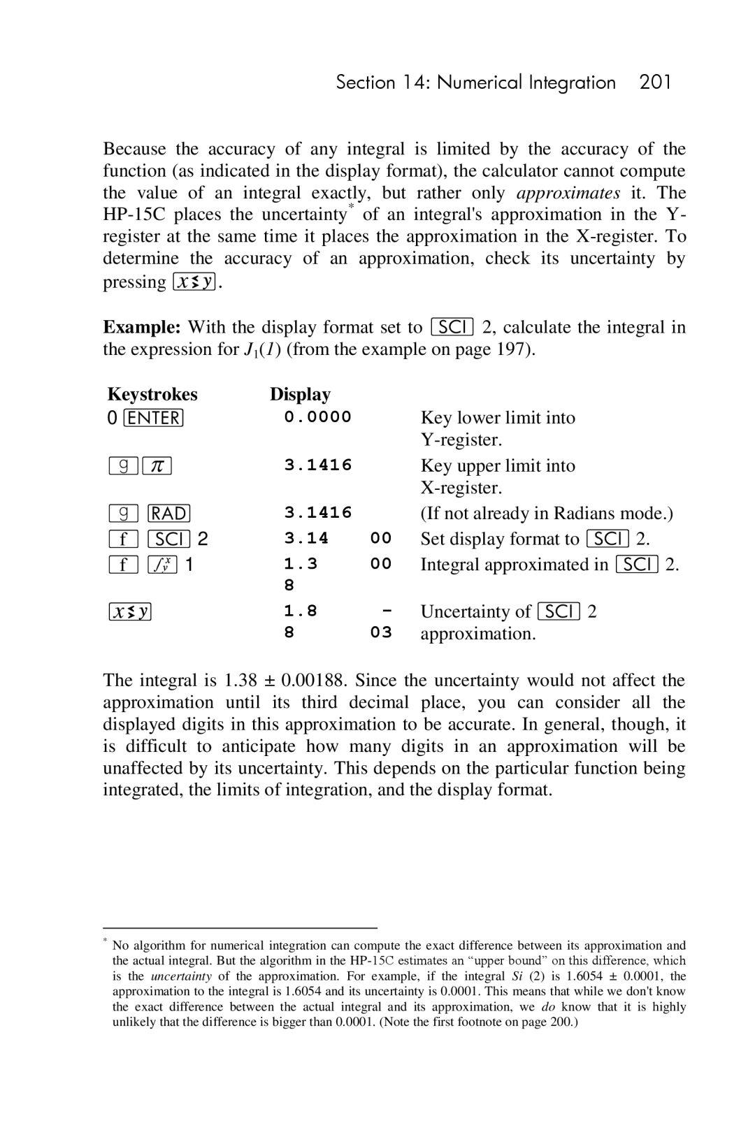 HP 15c Scientific manual Keystrokes, ´ i ´ f 