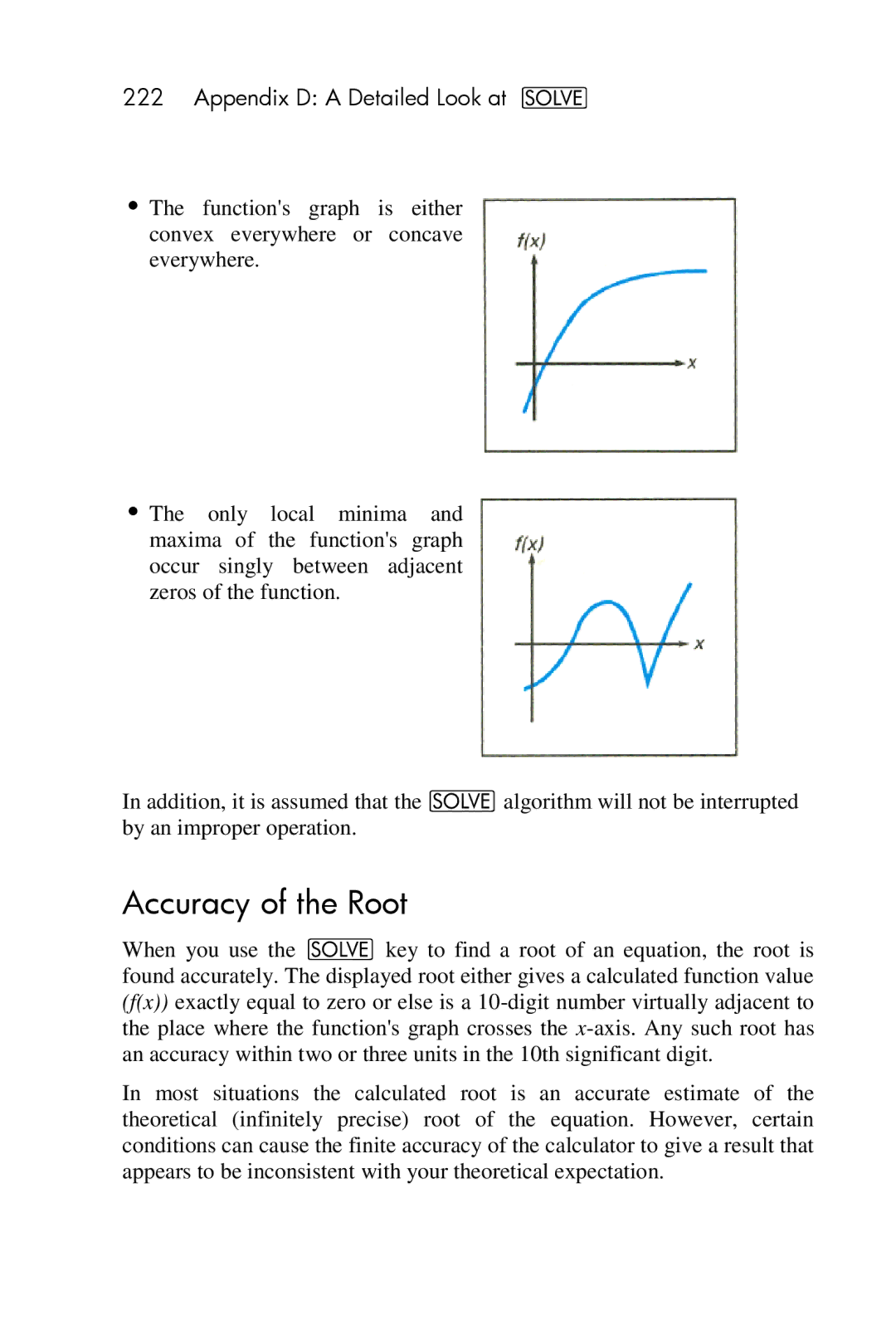 HP 15c Scientific manual Accuracy of the Root 