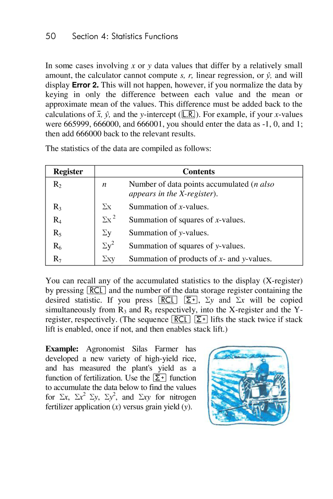 HP 15c Scientific manual Register Contents 