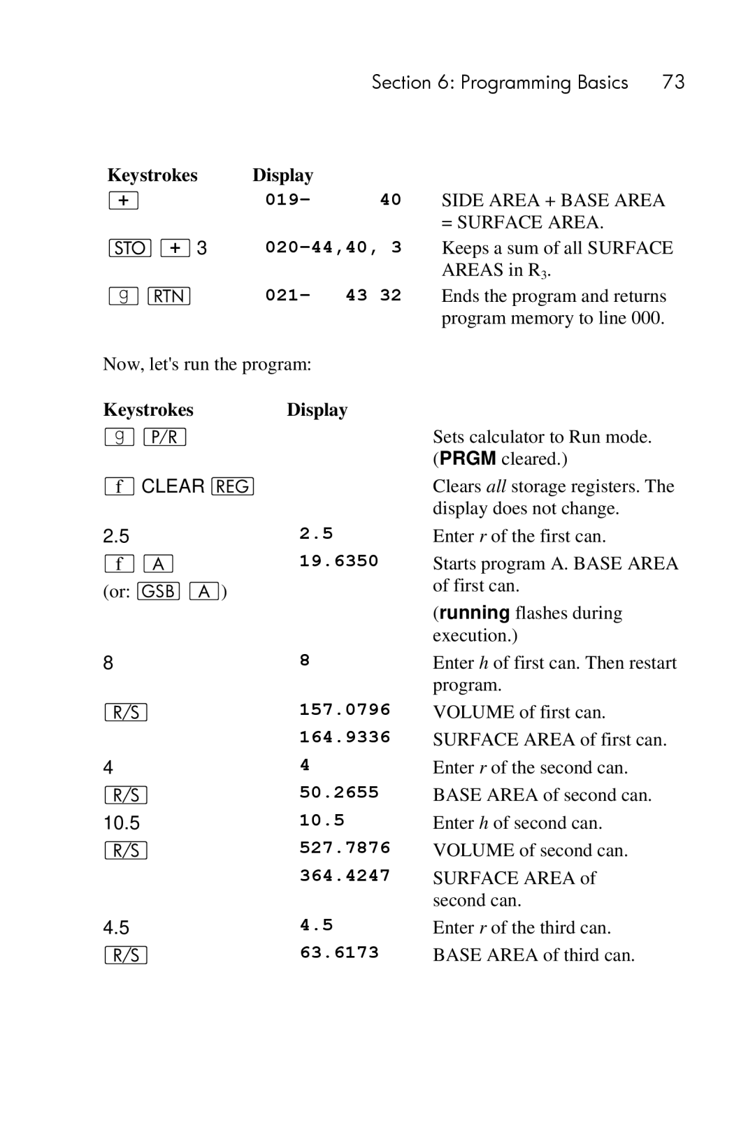 HP 15c Scientific manual Or G a 