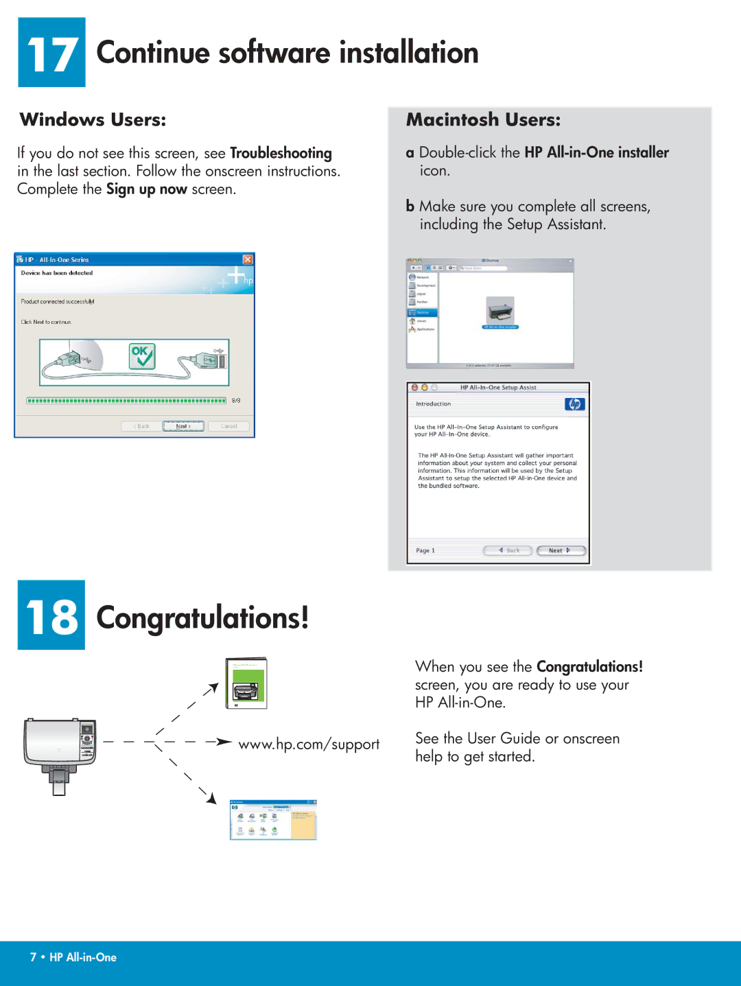 HP 1610xi, 1610v manual Continue software installation, Congratulations 