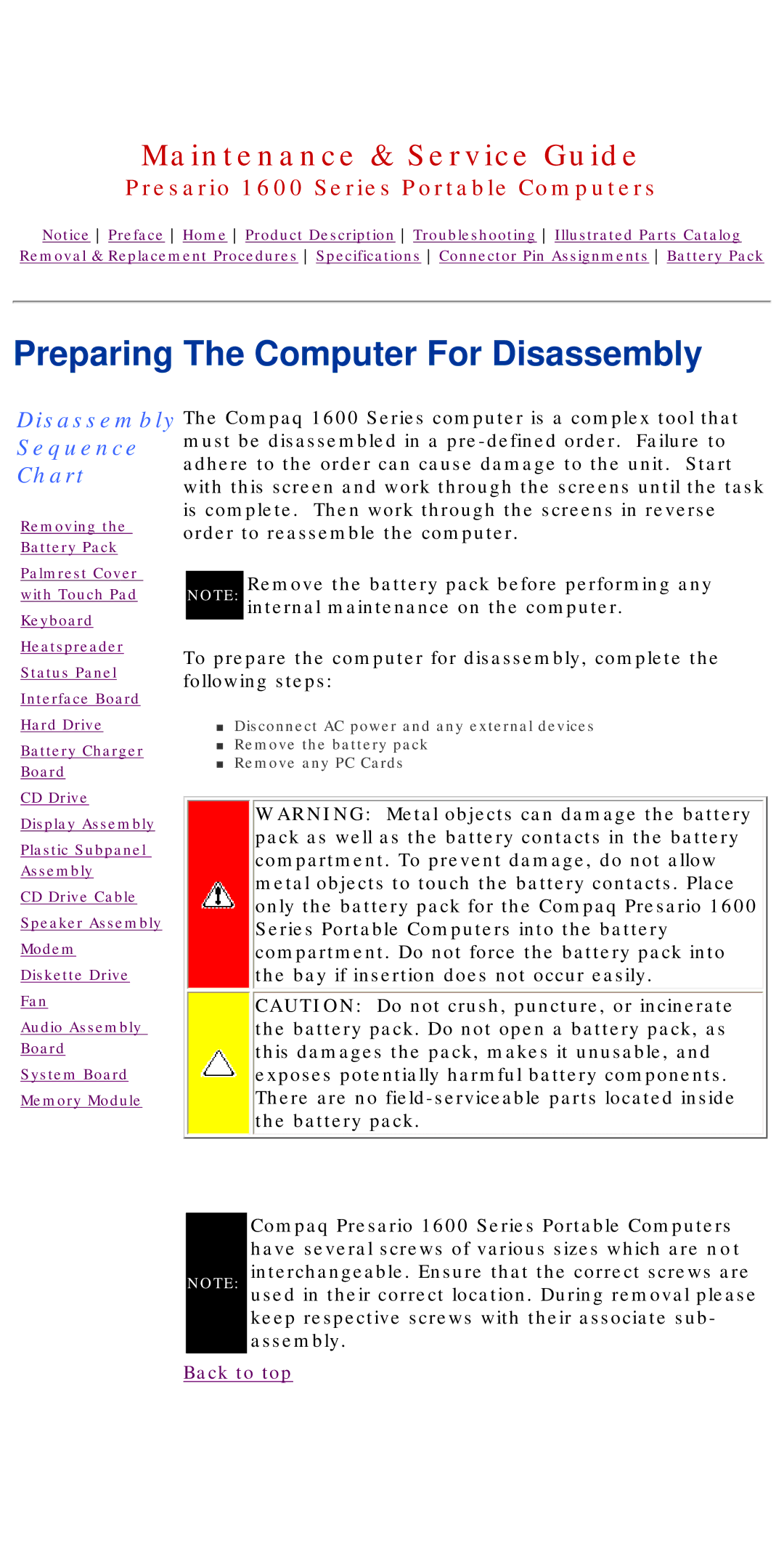 HP 1630 manual Sequence, Chart 