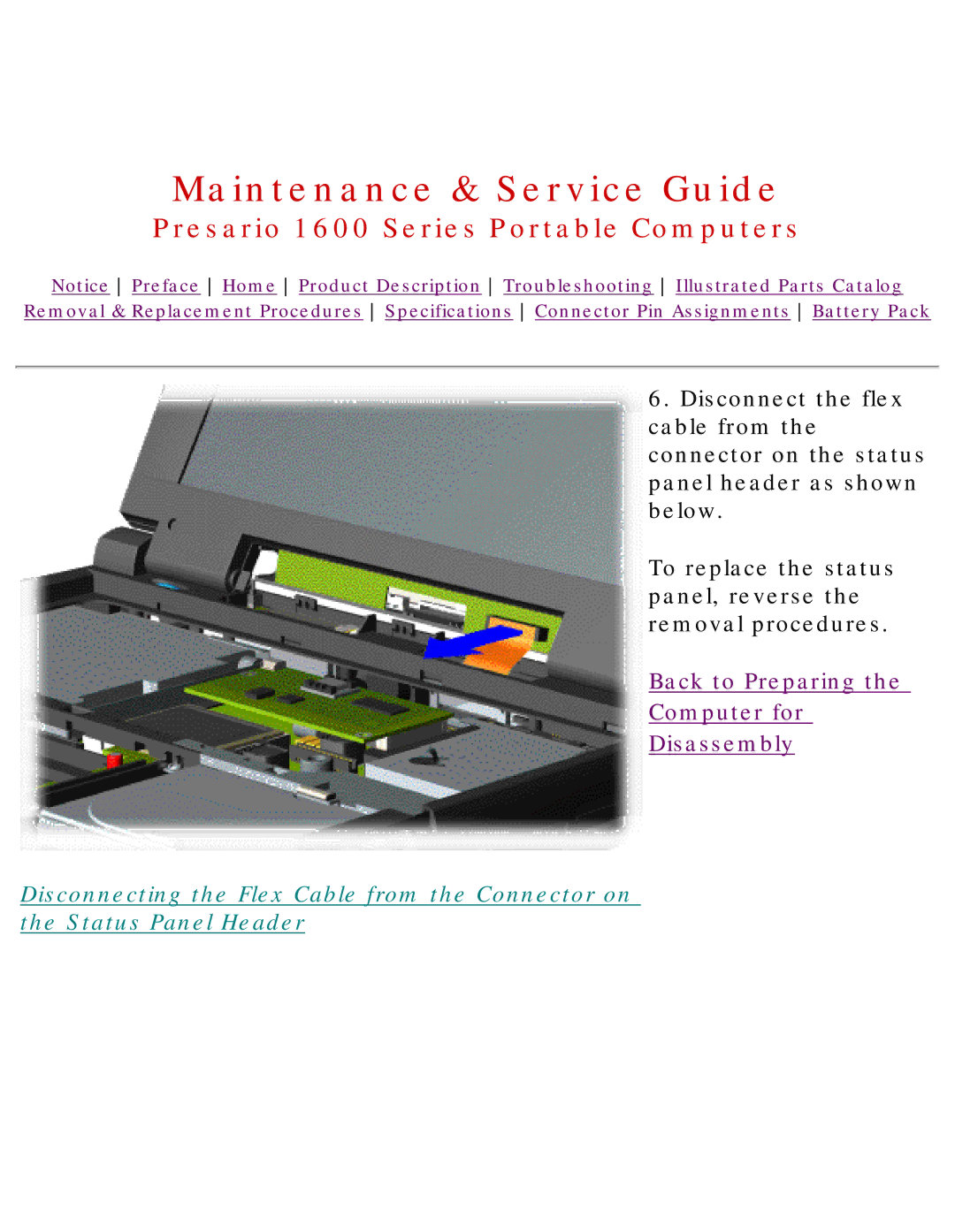 HP 1630 manual Back to Preparing Computer for Disassembly 