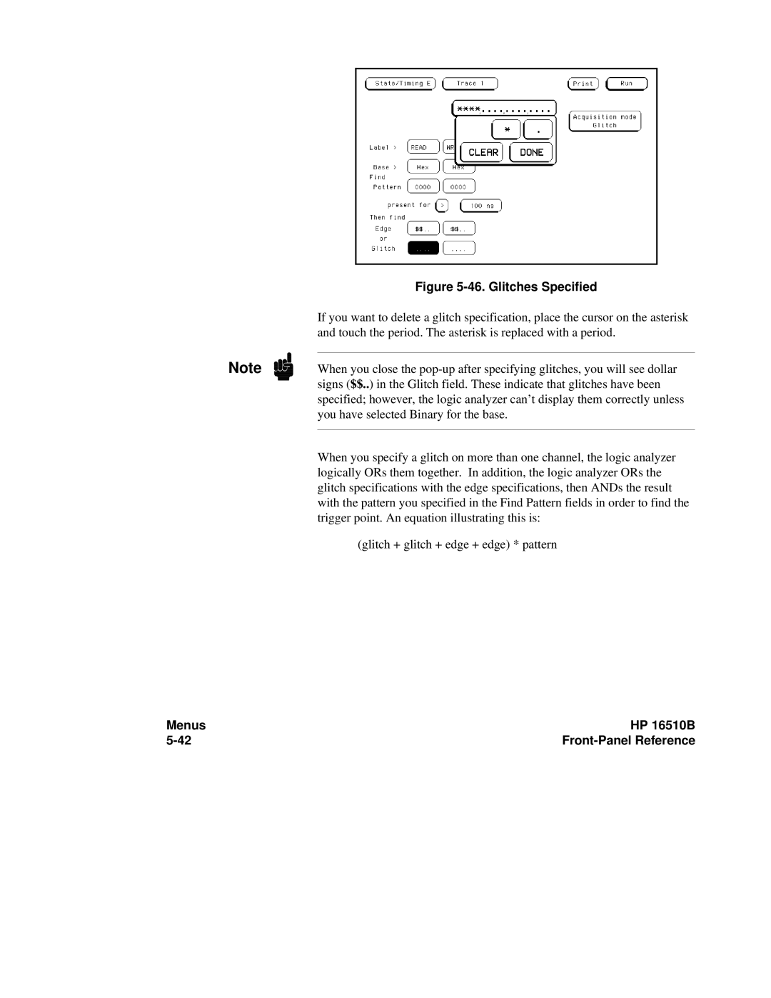 HP 16500A, 16510B manual Glitches Specified 