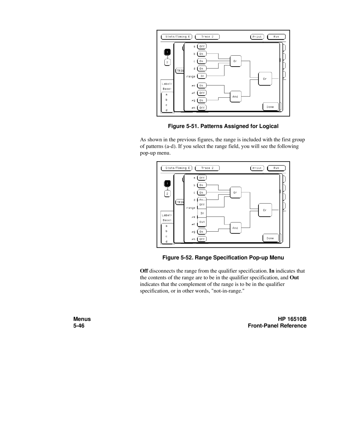 HP 16500A, 16510B manual Patterns Assigned for Logical 