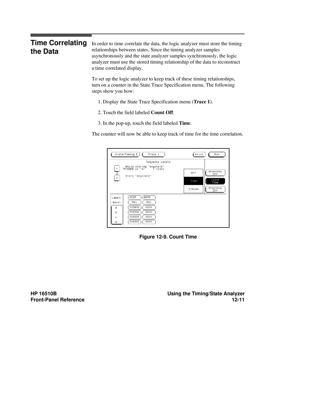 HP 16510B, 16500A manual Time Correlating the Data 