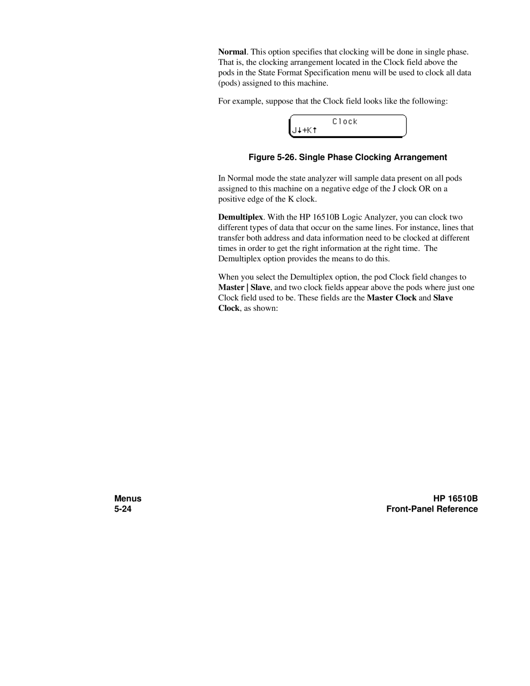 HP 16500A, 16510B manual Single Phase Clocking Arrangement 