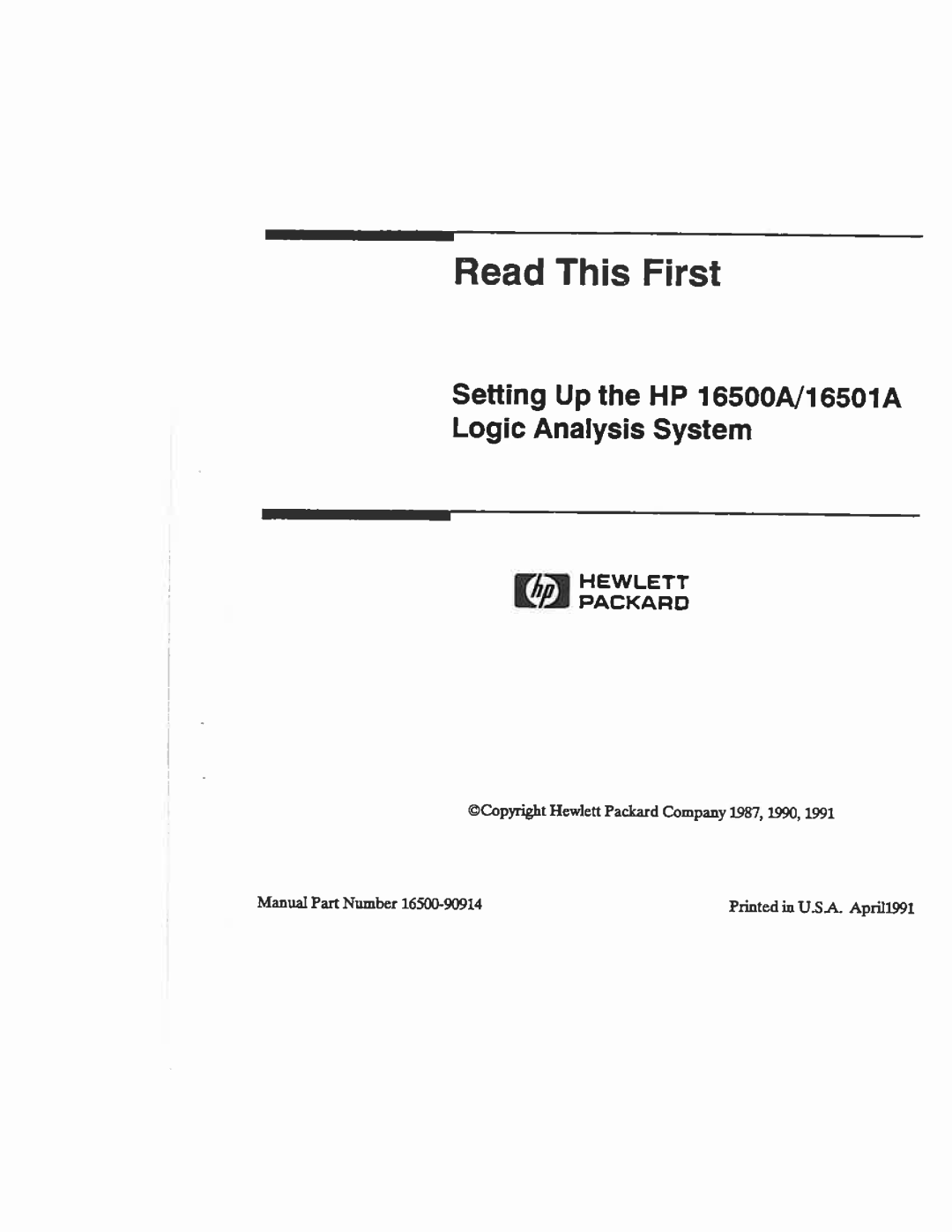 HP 16500A manual 