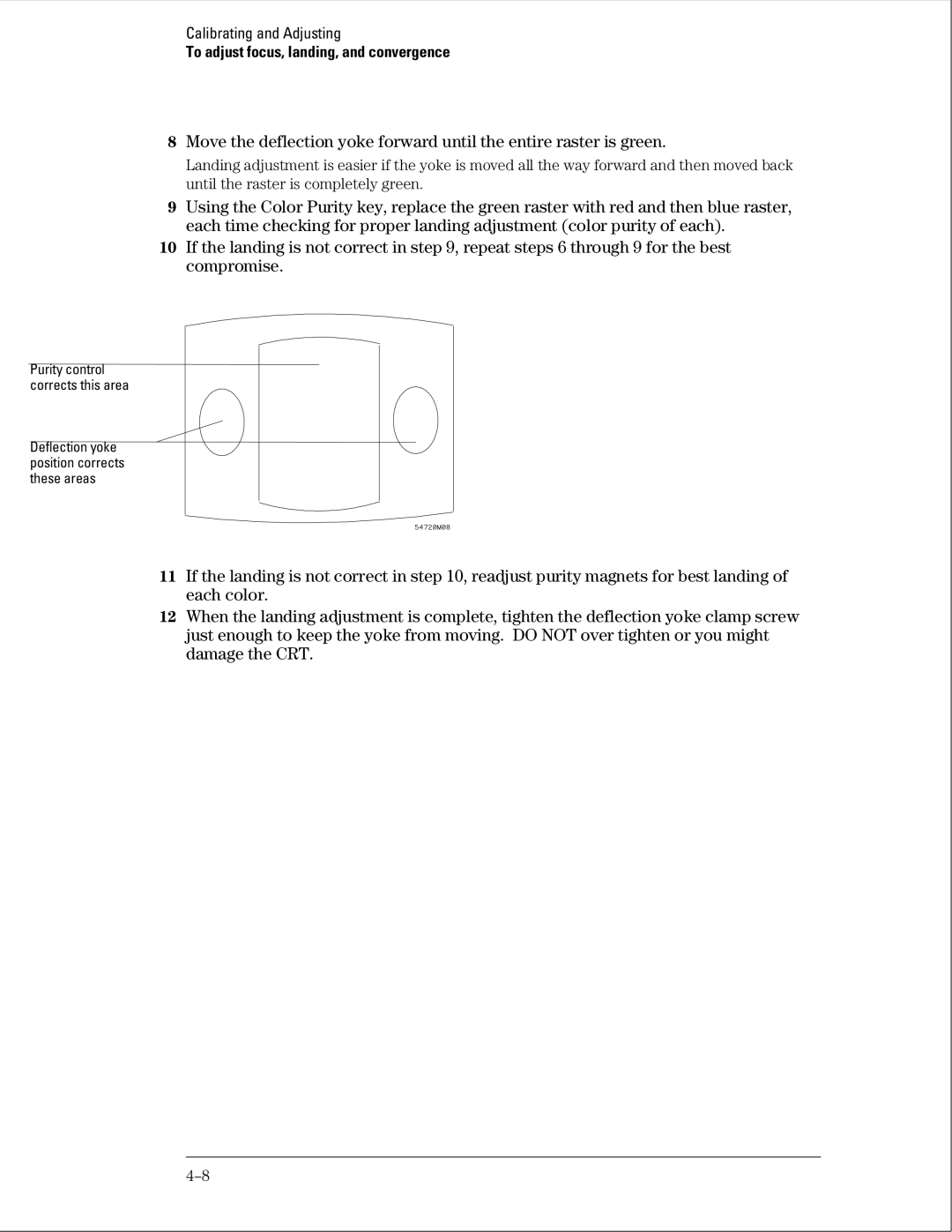 HP 16500B manual To adjust focus, landing, and convergence 