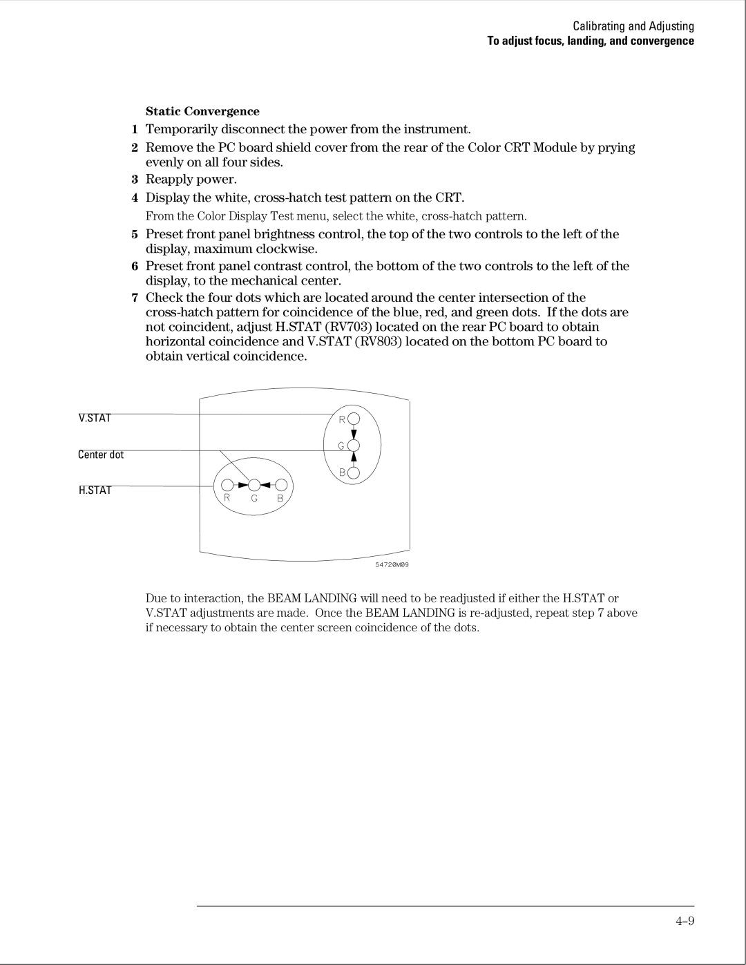 HP 16500B manual Static Convergence 