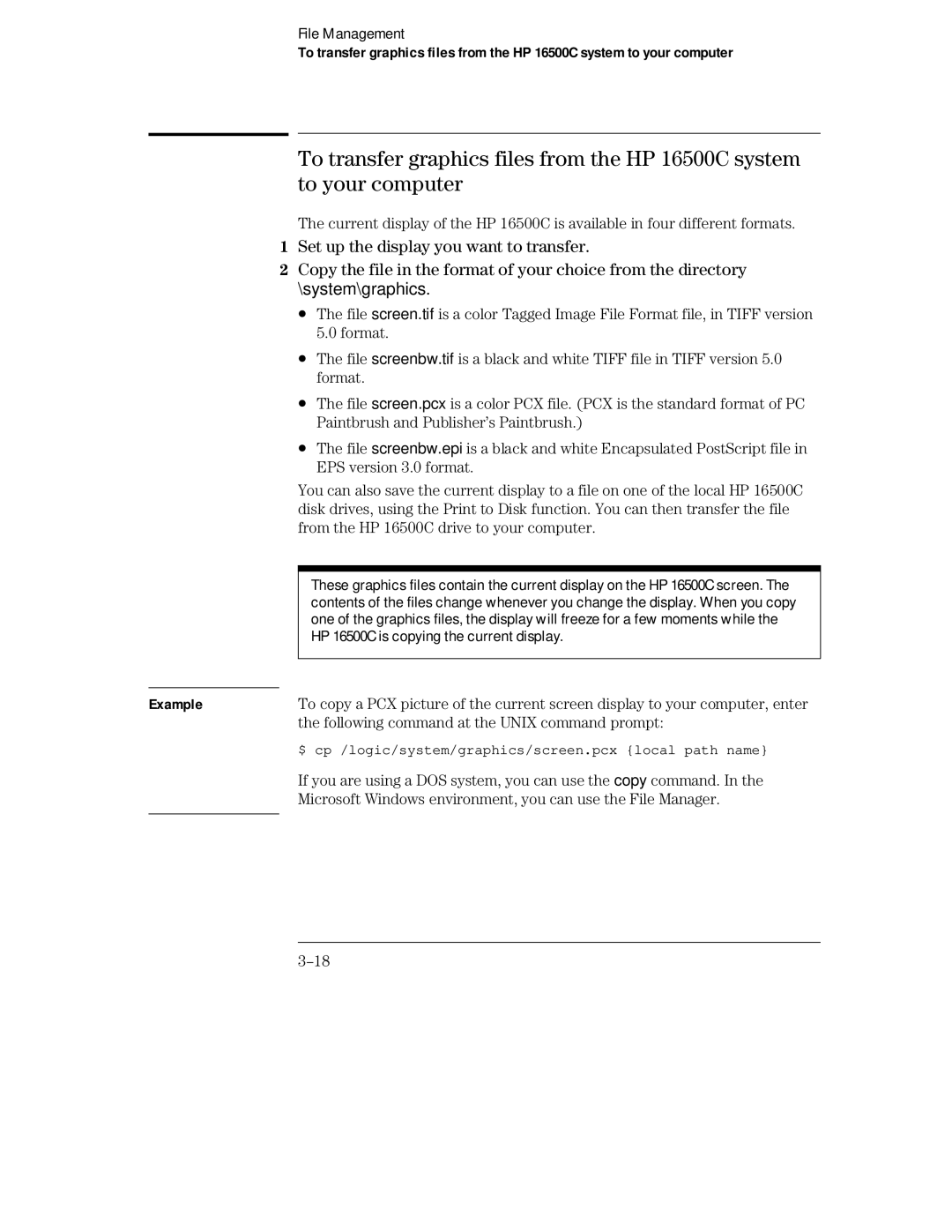 HP 16501A LOGIC, 16500C manual system\graphics 