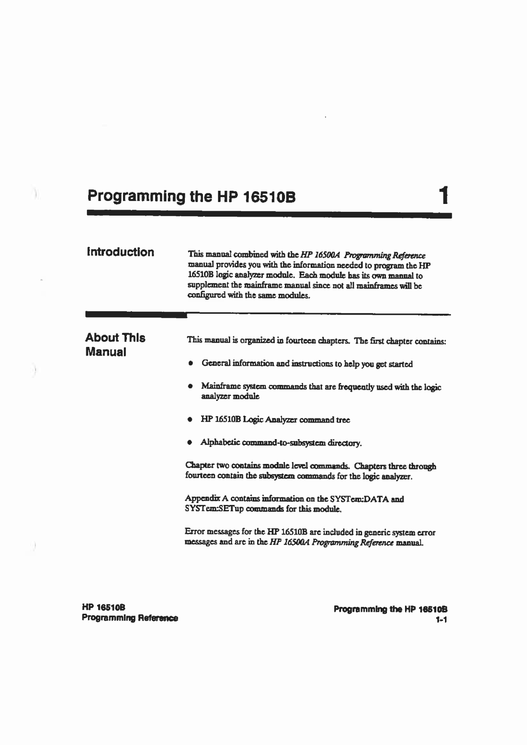 HP 16510B manual 