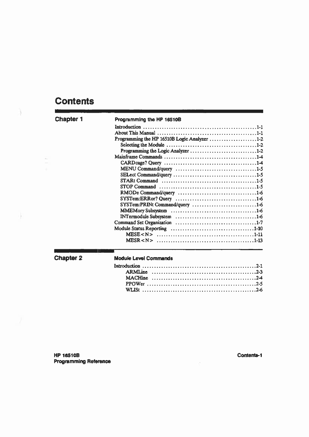 HP 16510B manual 