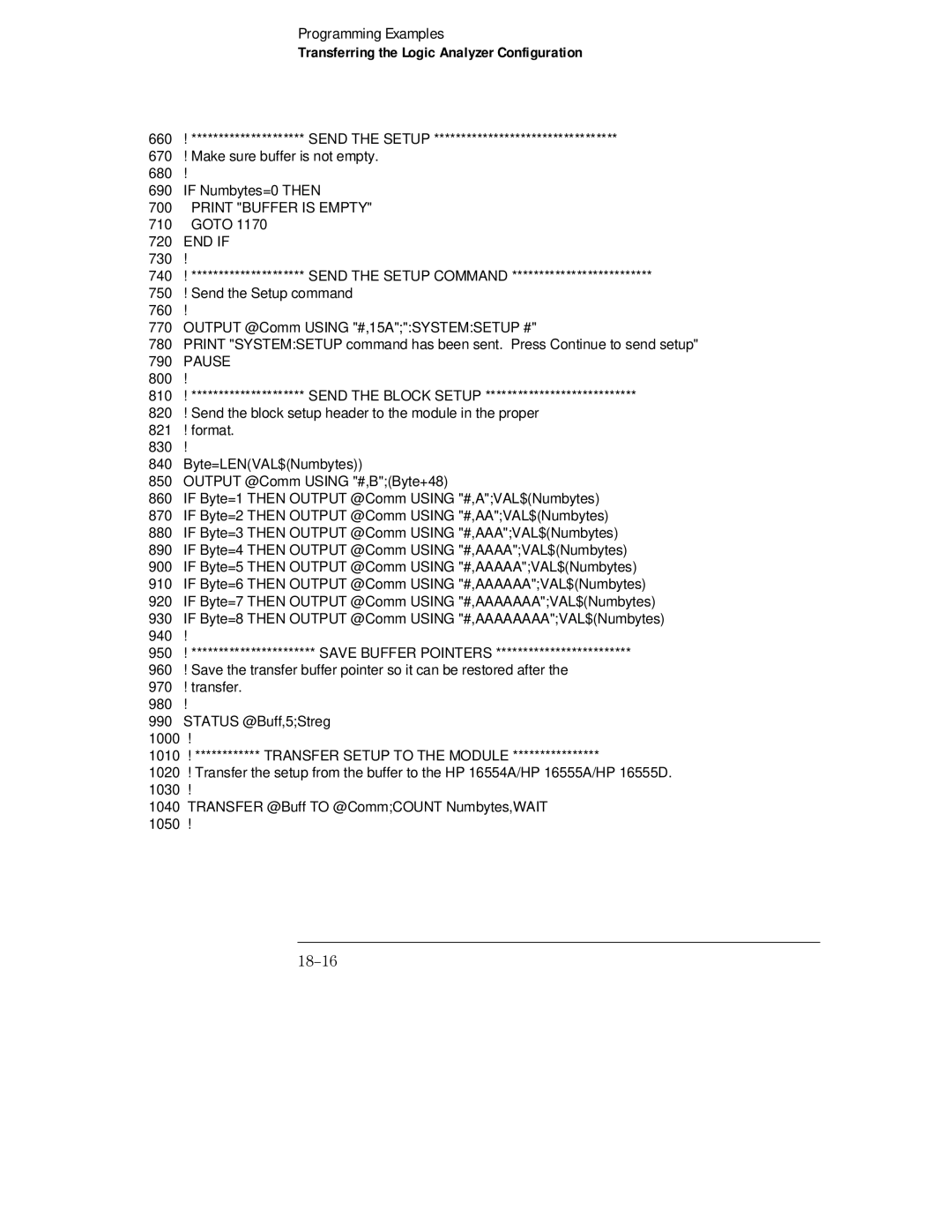 HP 16555D, 16555A, 16554A manual 18-16, Print Buffer is Empty 