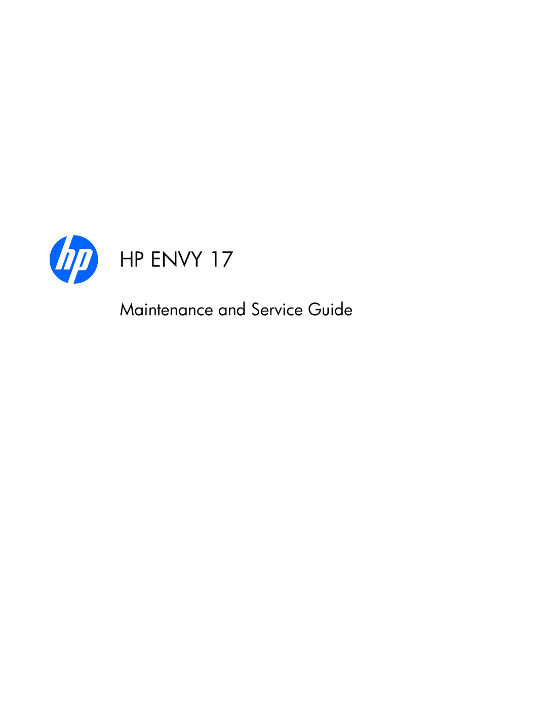 HP 17 manual HP Envy 