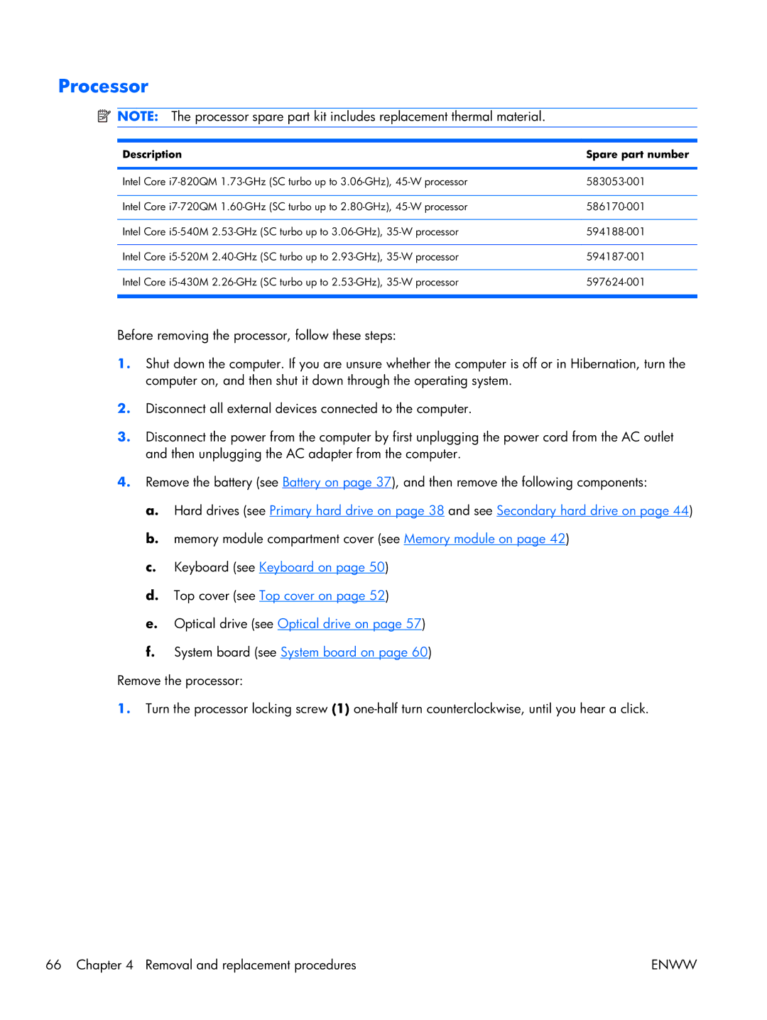 HP 17 manual Processor 