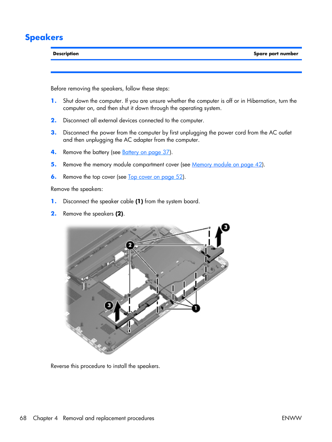 HP 17 manual Speakers 