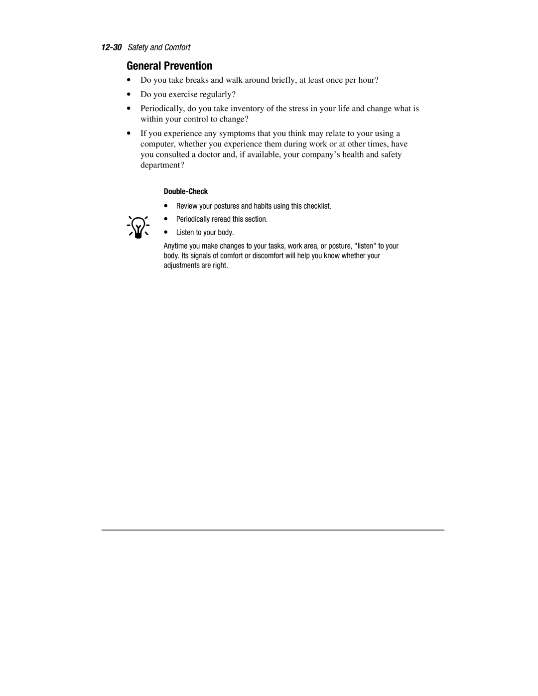 HP 1700T manual General Prevention, Double-Check 