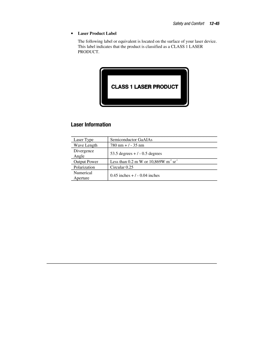 HP 1700T manual Laser Information, Laser Product Label 