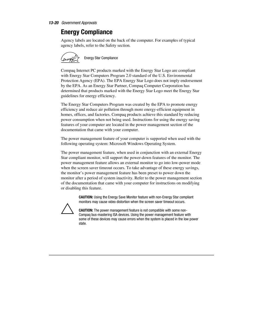 HP 1700T manual Energy Compliance 