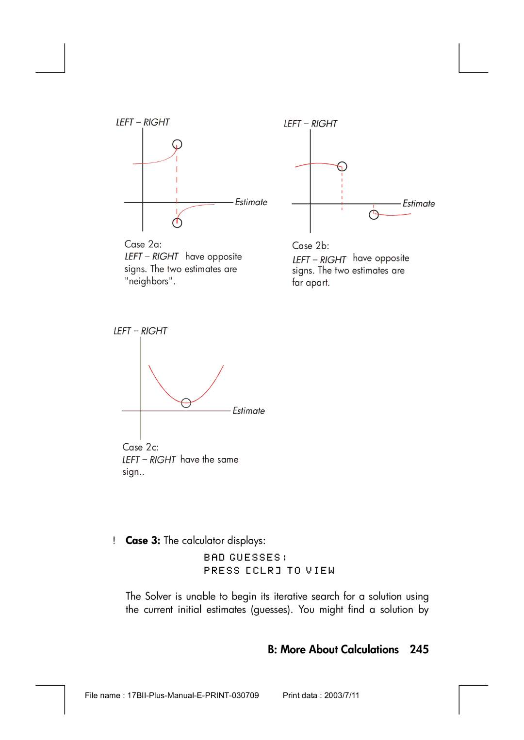 HP 17bII manual J1A =4HFFHFI 