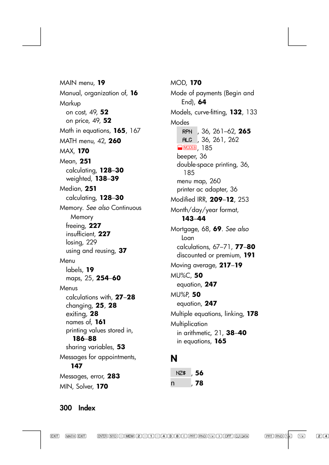 HP 17bII manual Memory. See also Continuous Memory, 143-44 