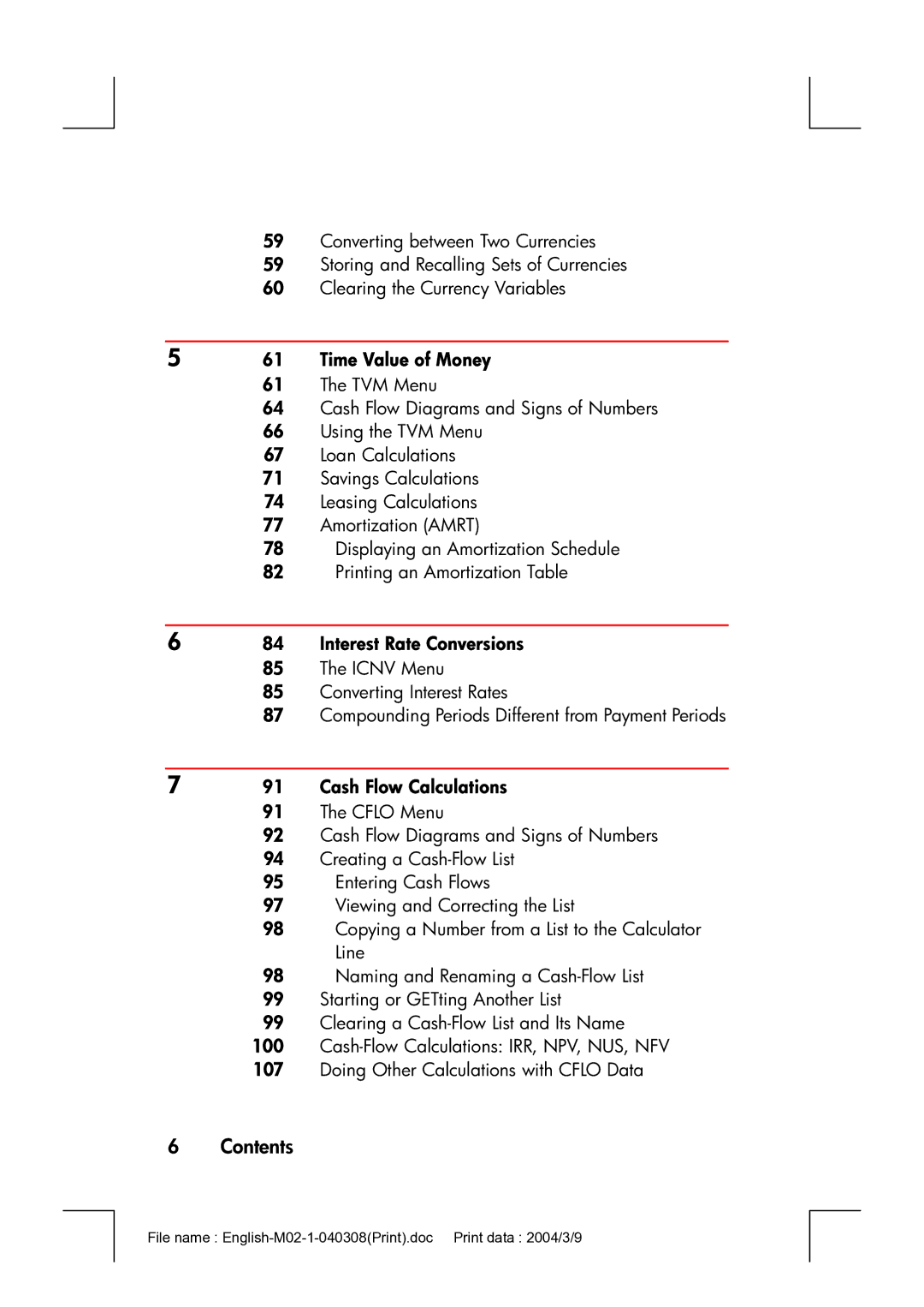 HP 17bII manual Time Value of Money, Interest Rate Conversions, Cash Flow Calculations 