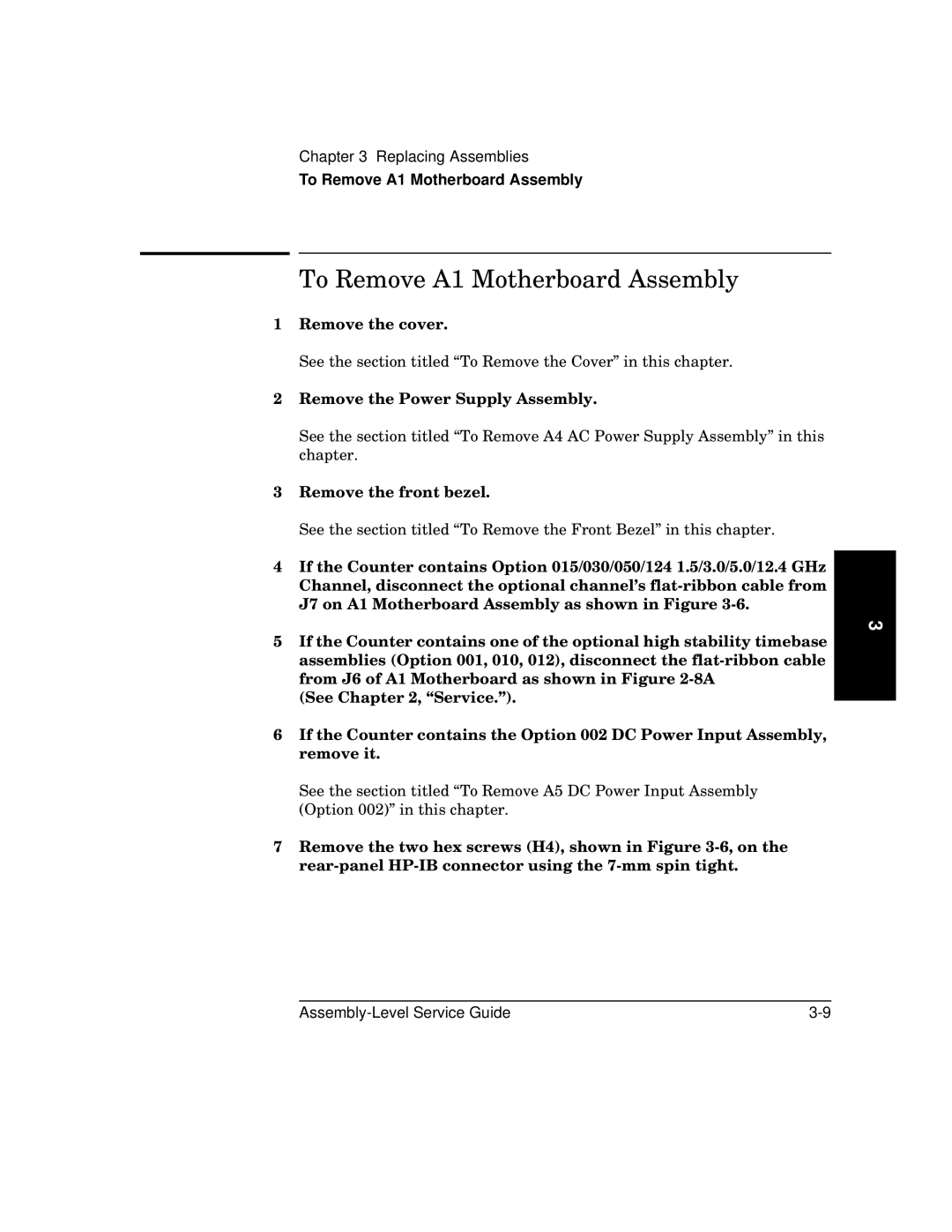 HP 181A manual To Remove A1 Motherboard Assembly 