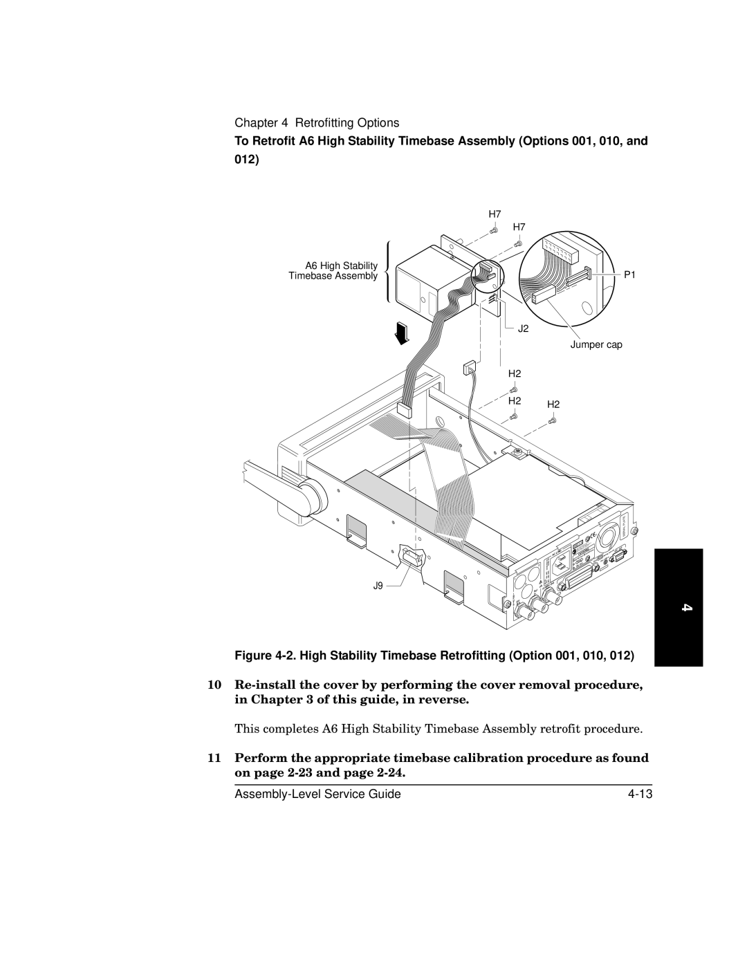 HP 181A manual High Stability Timebase Retrofitting Option 001, 010 