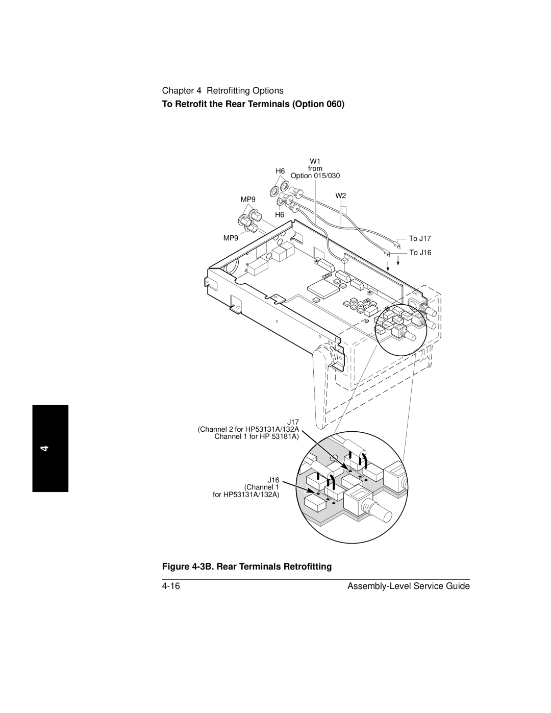 HP 181A manual 3B. Rear Terminals Retrofitting 