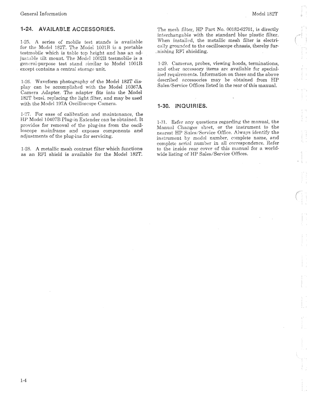 HP 182T manual 