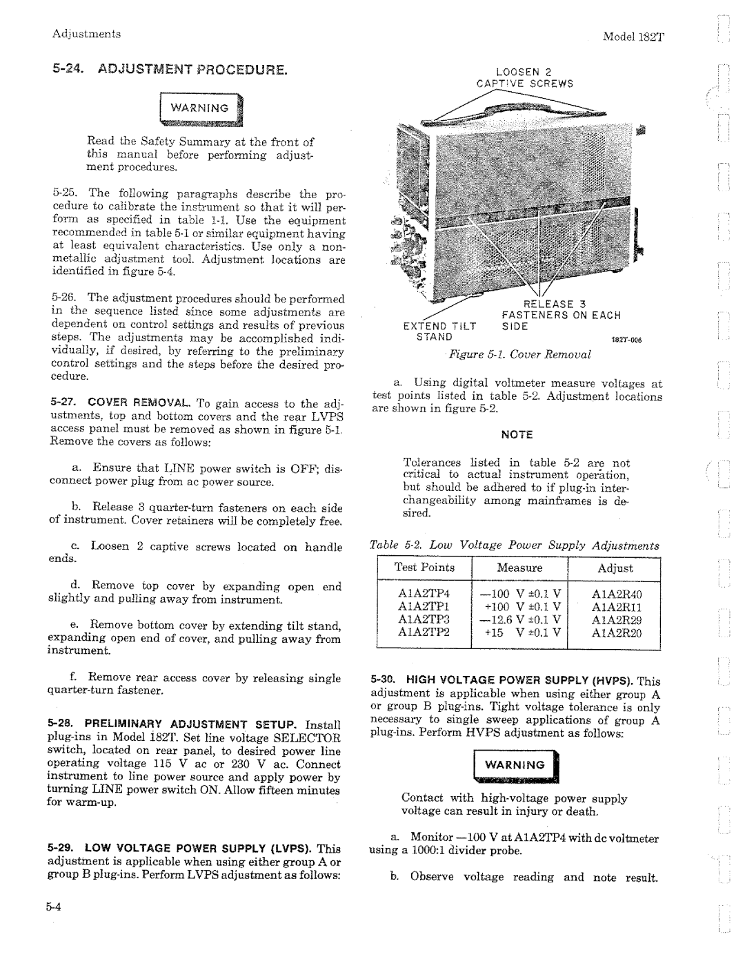 HP 182T manual 
