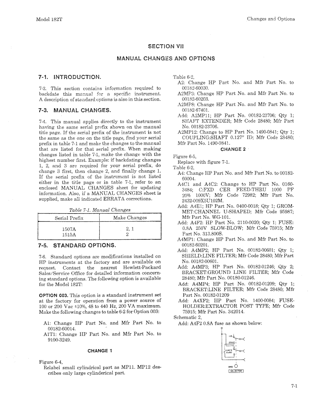 HP 182T manual 