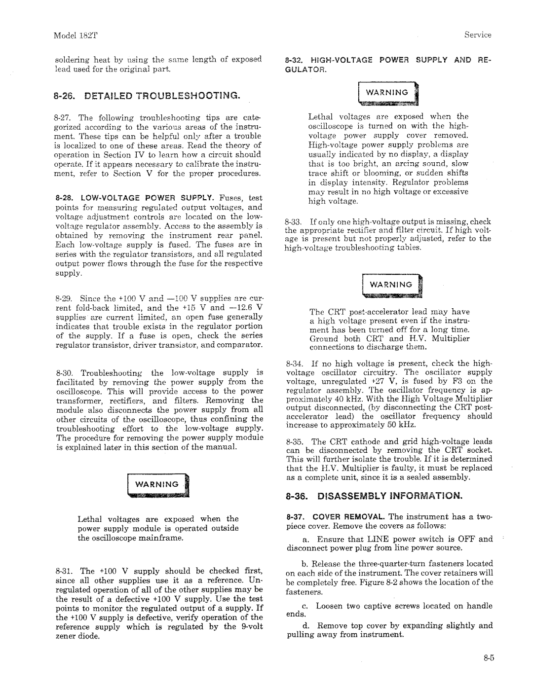 HP 182T manual 