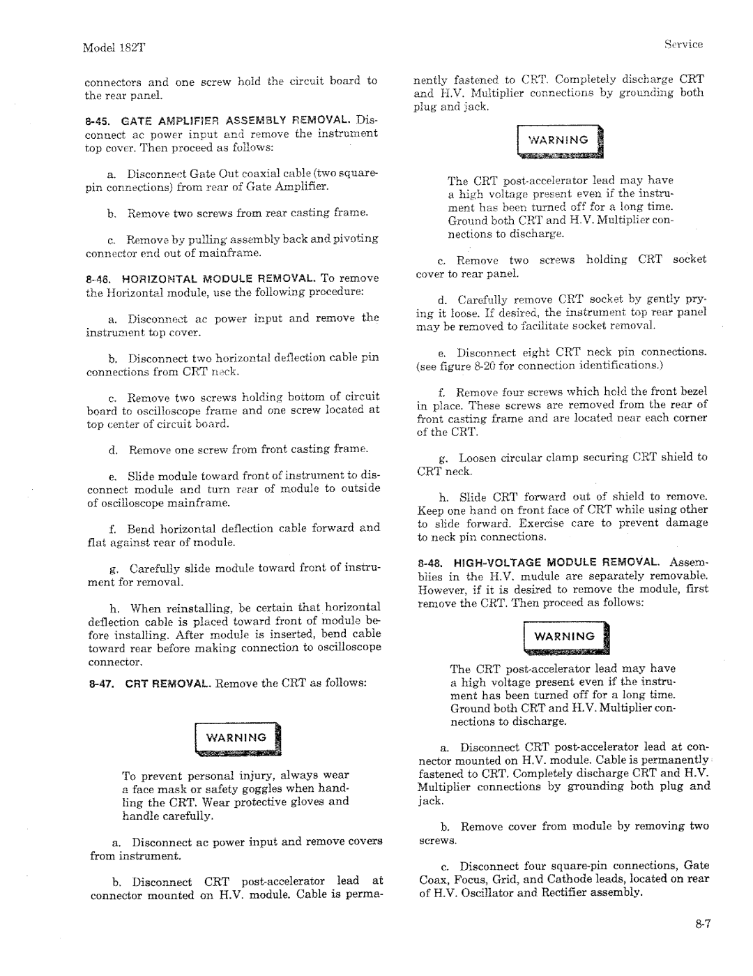 HP 182T manual 